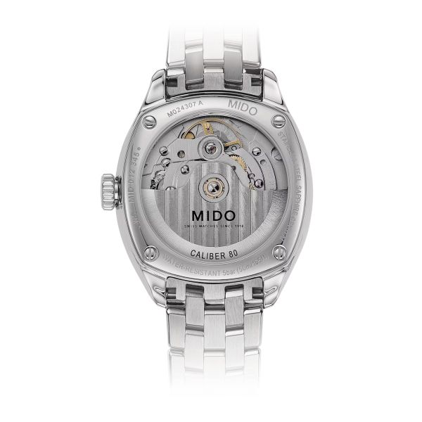Montre Mido Belluna Royal Lady 33,4mm Cadran Rhodium Bracelet Acier inoxydable Gris