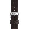 Montre Mido Baroncelli Chronometer Silicon Gent 40mm Cadran Anthracite Bracelet Cuir Brun