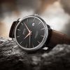 Montre Mido Baroncelli Chronometer Silicon Gent 40mm Cadran Anthracite Bracelet Cuir Brun