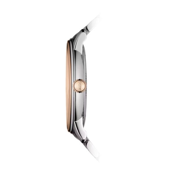 Montre Mido Baroncelli Heritage Gent 39mm Cadran Blanc Bracelet Acier inoxydable PVD rose