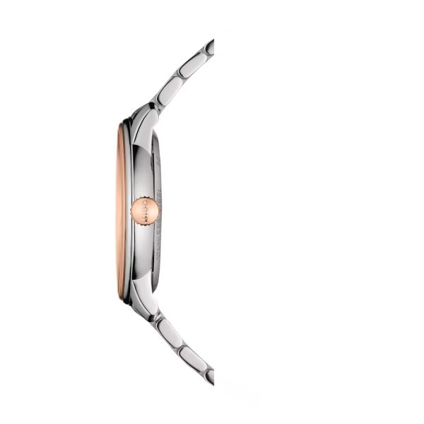 Montre Mido Baroncelli Heritage Lady 33mm Cadran Blanc Bracelet Acier inoxydable PVD rose