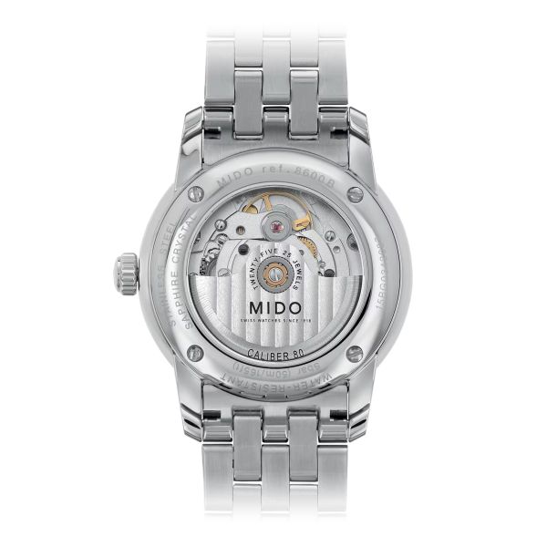 Montre Mido Baroncelli Midnight Blue Gent 38mm Cadran Bleu Bracelet Acier inoxydable Gris