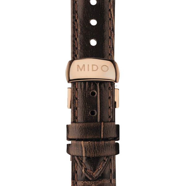 Montre Mido Baroncelli Midnight Blue Lady 29mm Cadran Bleu Bracelet Cuir Brun