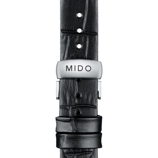 Montre Mido Baroncelli Lady Day & Night 33mm Cadran Nacre blanche Bracelet Cuir Rouge