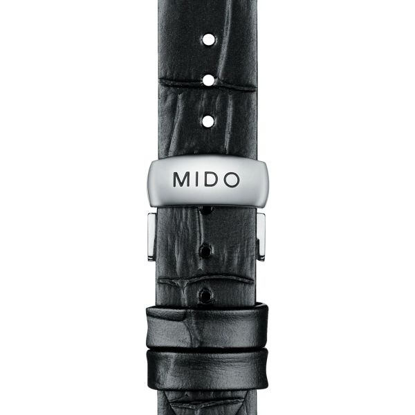 Montre Mido Baroncelli Lady Day & Night 33mm Cadran Nacre blanche Bracelet Cuir Rouge