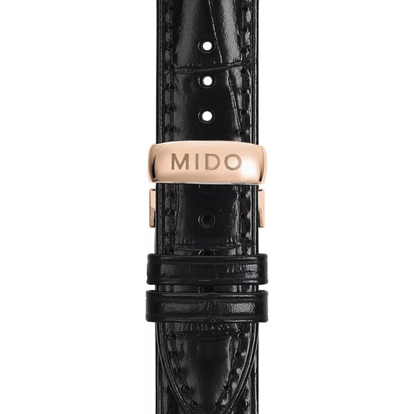 Montre Mido Baroncelli 38mm Cadran Gris Bracelet Cuir Noir