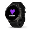 Montre Garmin Venu 3 Black bracelet cuir noir