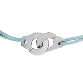 Bracelet Occasion Dinh Van Menottes R15 argent sur cordon