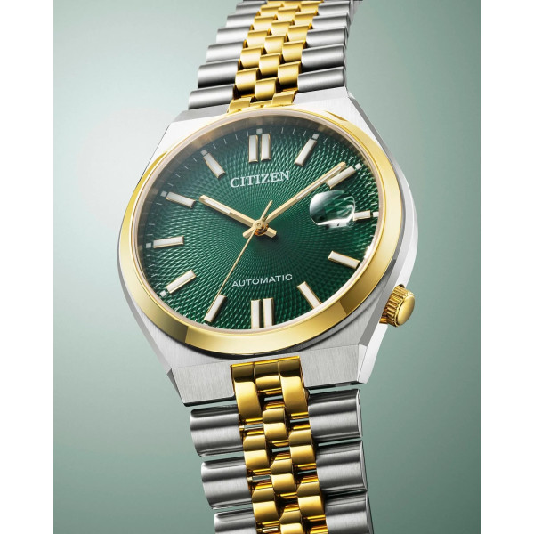 Montre Citizen Tsuyosa 60 Cadran Vert Bracelet Acier Inoxydable