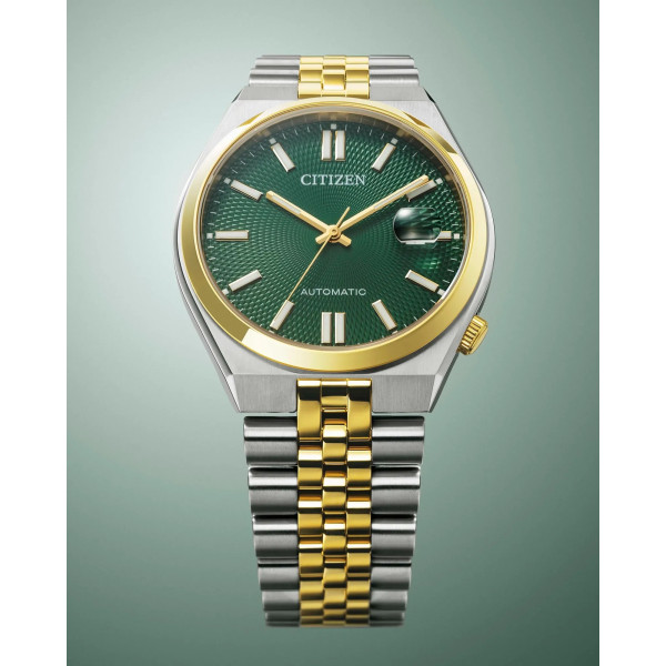 Montre Citizen Tsuyosa 60 Cadran Vert Bracelet Acier Inoxydable