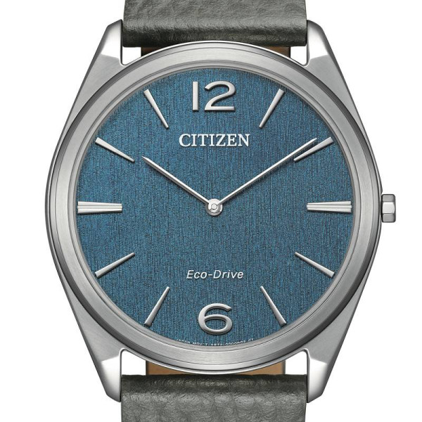 Montre Citizen Suratto Eco-drive Cadran Bleu Bracelet Cuir de veau
