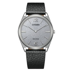Montre Citizen Suratto Eco-drive Cadran Silver Bracelet Cuir de veau