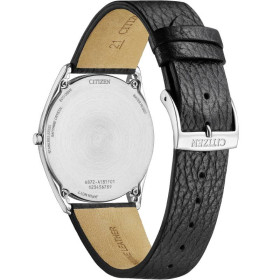 Montre Citizen Suratto Eco-drive Cadran Silver Bracelet Cuir de veau