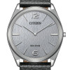 Montre Citizen Suratto Eco-drive Cadran Silver Bracelet Cuir de veau