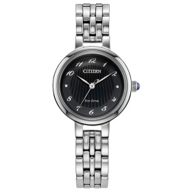 Montre Citizen Citizen L Cadran Noir Bracelet Acier Inoxydable