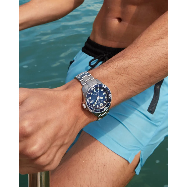 Montre Citizen Promaster Marine Eco-drive Cadran Bleu Bracelet Acier Inoxydable