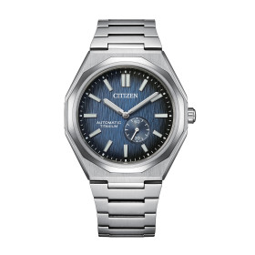 Montre Citizen Zenshin Super Titanium Mechanical Cadran Bleu Bracelet Titane