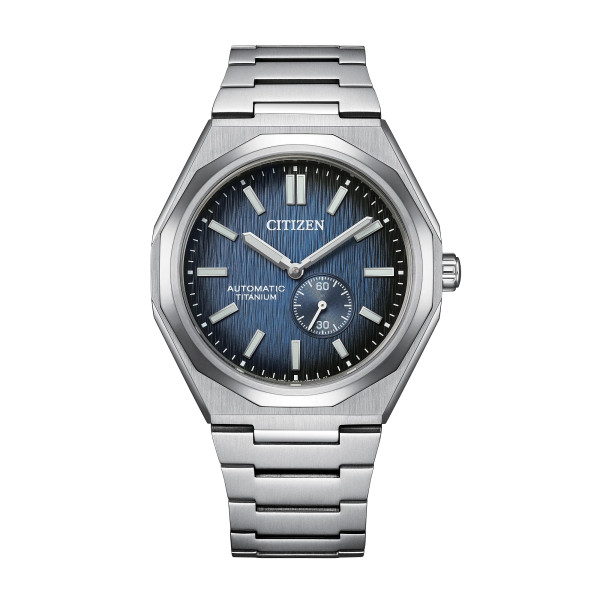 Montre Citizen Zenshin Super Titanium Mechanical Cadran Bleu Bracelet Titane