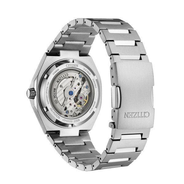 Montre Citizen Zenshin Super Titanium Mechanical Cadran Bleu Bracelet Titane