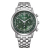 Montre Citizen Classic Chrono Cadran Vert Bracelet Acier Inoxydable