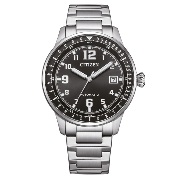 Montre Citizen Urban Military Cadran Noir Bracelet Acier Inoxydable