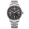 Montre Citizen Urban Military Cadran Noir Bracelet Acier Inoxydable