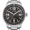 Montre Citizen Urban Military Cadran Noir Bracelet Acier Inoxydable
