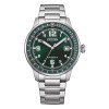 Montre Citizen Urban Military Cadran Vert Bracelet Acier Inoxydable
