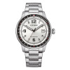 Montre Citizen Urban Military Cadran Blanc Bracelet Acier Inoxydable