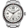 Montre Citizen Urban Military Cadran Blanc Bracelet Acier Inoxydable