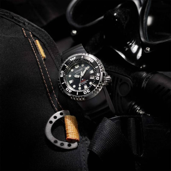 Montre Citizen Promaster Marine E365 Cadran Noir Bracelet Caoutchouc