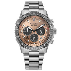 Montre Citizen Promaster Sky B620 Cadran Saumon Bracelet Acier Inoxydable