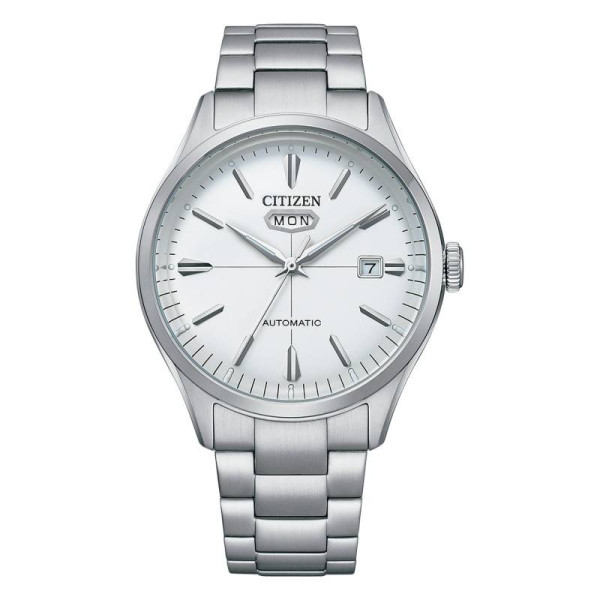Montre Citizen Crystal Seven Mechanical Cadran Blanc Bracelet Metal