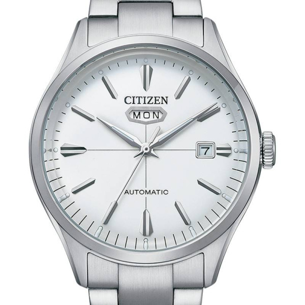 Montre Citizen Crystal Seven Mechanical Cadran Blanc Bracelet Metal