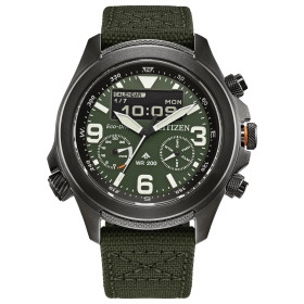 Montre Citizen Promaster Land Eco-drive Cadran Vert Bracelet Textile