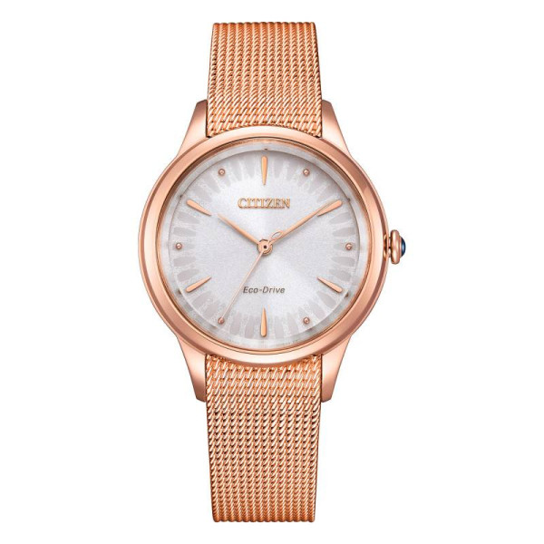 Montre Citizen Ladies Eco-drive Cadran Blanc Bracelet Metal