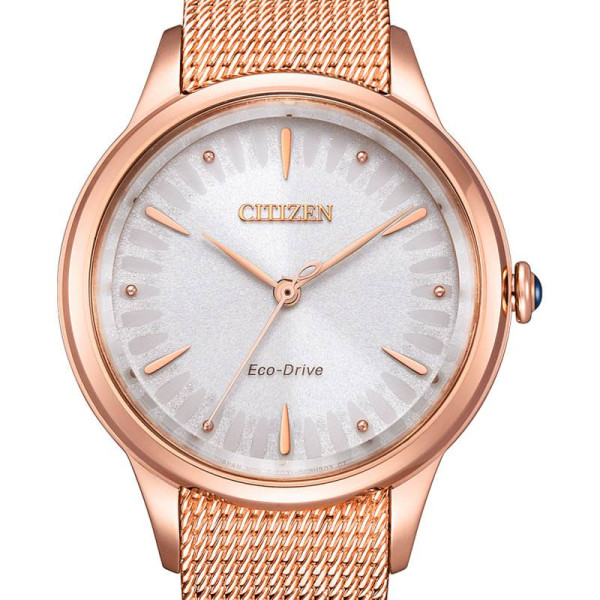 Montre Citizen Ladies Eco-drive Cadran Blanc Bracelet Metal