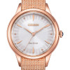 Montre Citizen Ladies Eco-drive Cadran Blanc Bracelet Metal