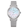 Montre Citizen Ladies Eco-drive Cadran Blanc Bracelet Acier