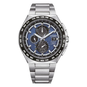Montre Citizen Radio Control Super Titanium Cadran Bleu Bracelet Metal