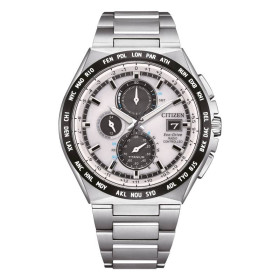 Montre Citizen Radio Control Super Titanium Cadran Blanc Bracelet Metal
