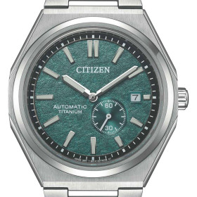 Montre Citizen Zenshin Super Titanium Mechanical Cadran Vert Bracelet Titane