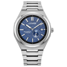 Montre Citizen Zenshin Super Titanium Mechanical Cadran Bleu Bracelet Titane