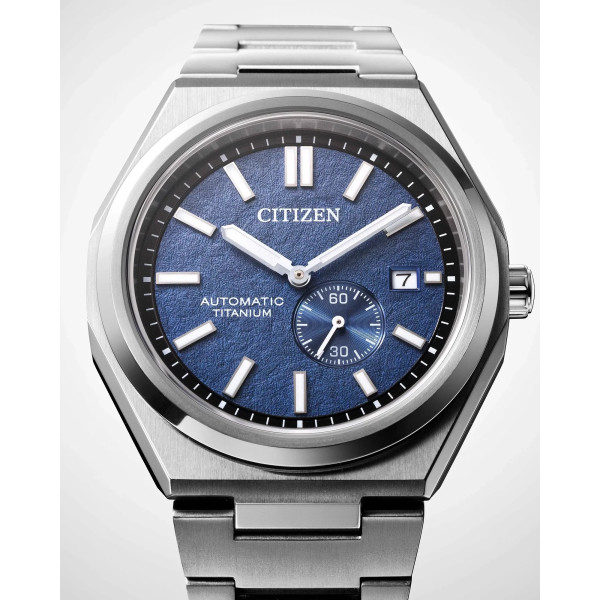 Montre Citizen Zenshin Super Titanium Mechanical Cadran Bleu Bracelet Titane