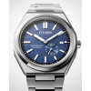 Montre Citizen Zenshin Super Titanium Mechanical Cadran Bleu Bracelet Titane