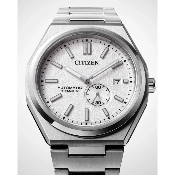 Montre Citizen Zenshin Super Titanium Mechanical Cadran Argent Bracelet Titane