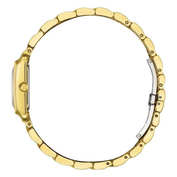 Montre Citizen Ladies Square - Eco-drive Cadran Blanc Bracelet Acier Inoxydable