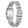 Montre Citizen Ladies Square Eco-drive Cadran Blanc Bracelet Acier Inoxydable