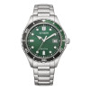 Montre Citizen Platform Sporty - Eco-drive Cadran Vert Bracelet Acier Inoxydable