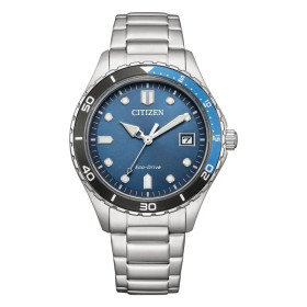 Montre Citizen Platform Sporty - Eco-drive Cadran Bleu Bracelet Acier Inoxydable